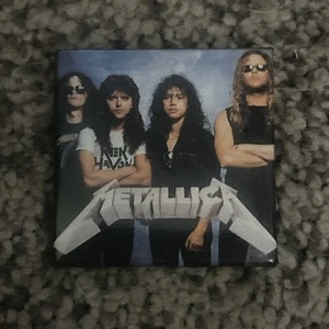 METALLICA Ultra Rare Vintage Late Square And Justice For All Pin - Picture 1 of 3