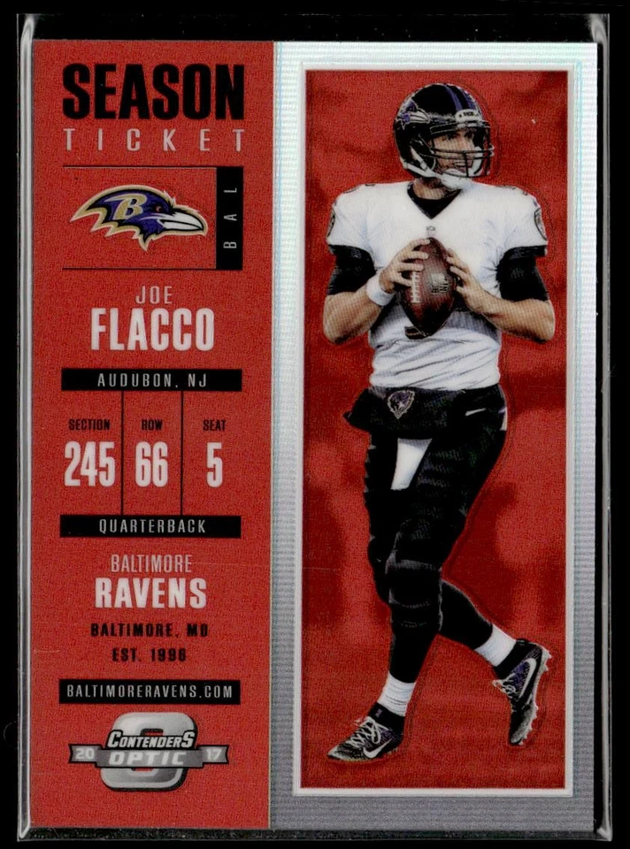 2017 Panini Contenders Optic Joe Flacco Red #/199 HSC - Image 1 of 2