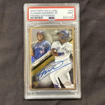 Topps Gold Label 2019 automático Vladimir Guerrero Jr radiocontrol novato PSA 9 Foto 1 de 4