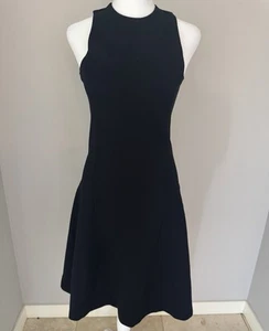 NWOT Ralph Lauren Women’s XS Sleeveless Crewneck Black DRESS Zipper Fit & Flare - Picture 1 of 10