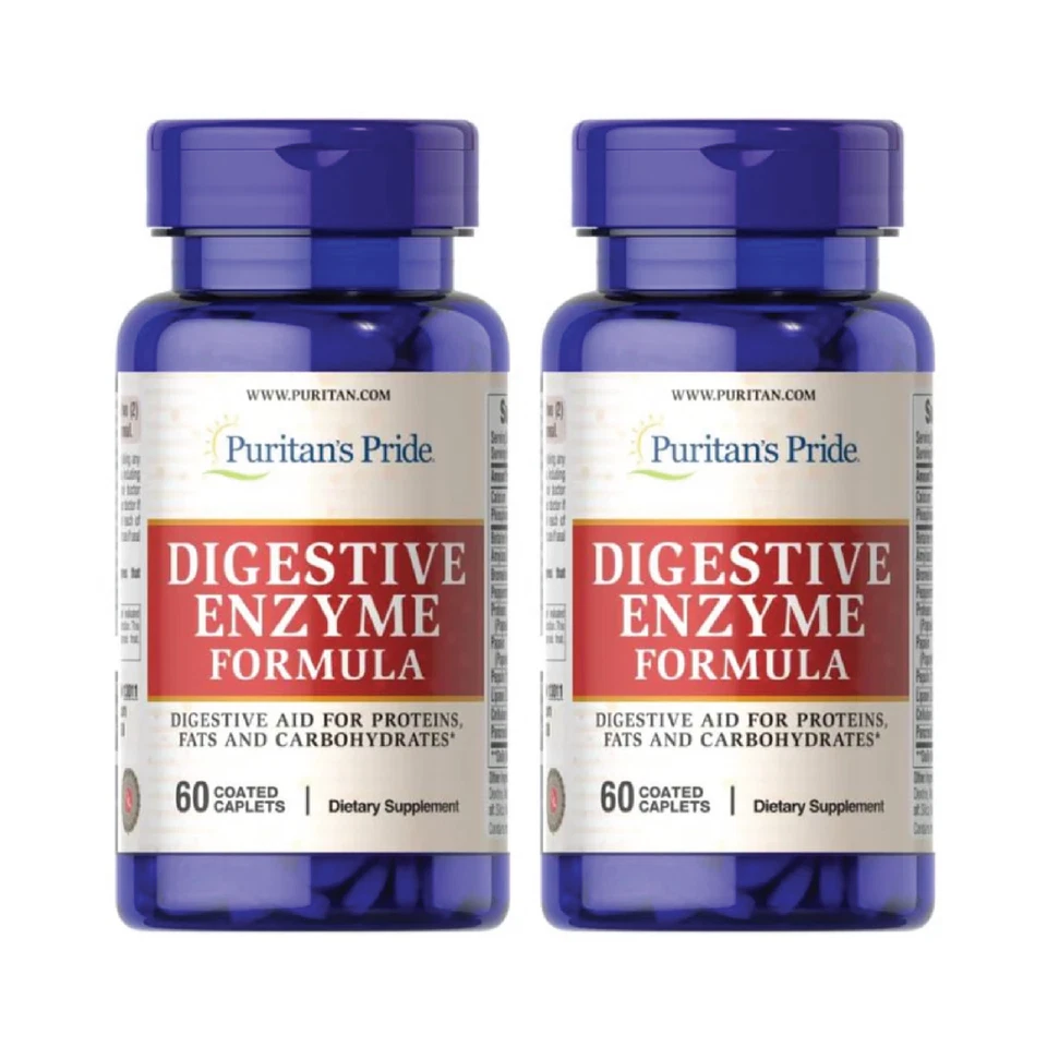 Fórmula enzimática digestiva Puritan's Pride - 60 cápsulas (paquete de 2) Foto 1 de 1