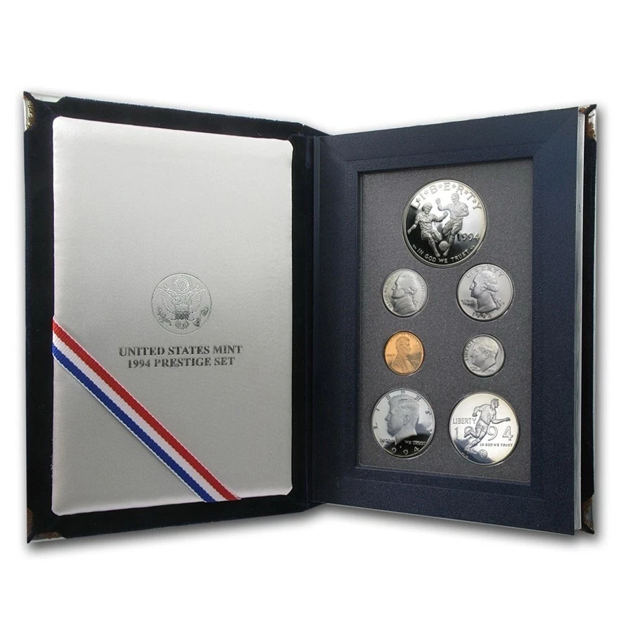 1994 United States Proof Prestige Set 90% Silver Dollar 7 Coin Lot W/ COA - Image 1 of 4