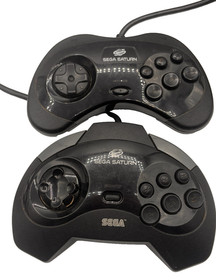 SEGA Saturn Controller MK-80100 & OEM Model 2 Game Controller MK-80116 Bundle
