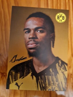 BVB  AUTOGRAMMKARTE CARNEY CHUKWUEMEKA AKTUELLE SAISON 25/26  DRUCKSIGNIERT - Bild 1 von 2