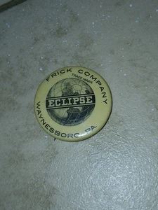 1896 Frick Company Eclipse Farm Equipment Advertising Celluloid Pin Nm Original - Picture 1 of 2