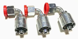 3 Parker 3/8" 90° Elbow Female Seal-Lok 43 Series Hydraulic Fittings 1J943-6-6 - Picture 1 of 3