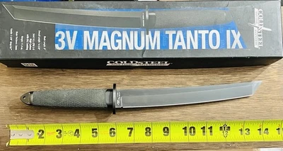 COLD STEEL MAGNUM TANTO IX FIXED KNIFE 7-1/2" CPM 3V HIGH CARBON BL KRAY-EX HDLS - Image 1 of 4