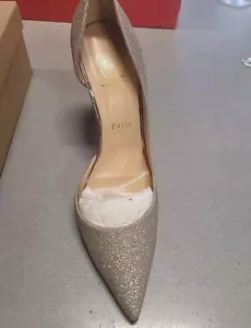 Christian Louboutin Iriza 100 Glitzerlicht Gold Mini/Spiegel Pumpen Gr. 39,5 - Bild 1 von 8