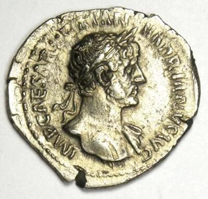 Ancient Roman Hadrian AR Denarius Coin 121-123 AD - Good VF / XF - Picture 1 of 5