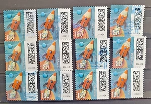 BRD 2024: 12 x Welt der Briefe - Raketenpost 180 Ct. sk MiNr 3874 gestempelt #13 - Bild 1 von 1