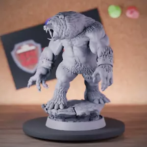 Werebear Brawler Miniature Bear Barbarian Dungeons and Dragons Mini DnD 5e TTRPG - Picture 1 of 8
