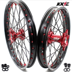 KKE 21/19'' Wheels Rim Set Fit Honda CRF250R 2014-2025 CRF450R 2013-2025 Red Hub - Bild 1 von 12