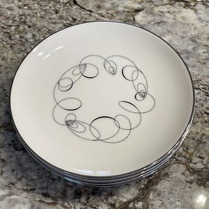 Tempo By Meito Japan 8" Bread Plate Swirl Pattern Set of 4