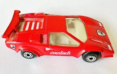 1985 Lamborghini Countach Matchbox Diecast Car * Red * 1:64 Scale 3” Length - Image 1 of 4