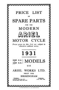 (0101) 1931-32 Ariel LB LF MF parts book - Picture 1 of 1