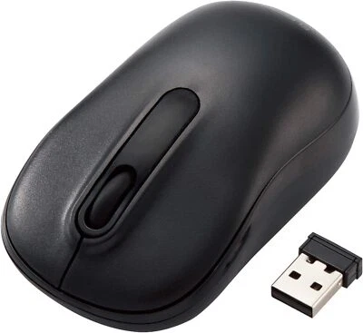 ELECOM Wireless Mouse M-DY11DRSKBK Quiet Antibacterial 3 Buttons M Size Bla - Image 1 of 4