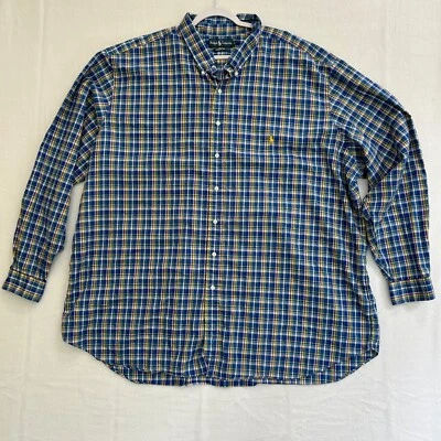 Ralph Lauren Shirt Mens 4XLT Tall Plaid Long Sleeve Button Down Pony - Image 1 of 4