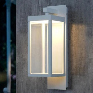 Inowel Dusk to Dawn Outdoor Wall Light White LED Exterior Light Fixture 15 In - Picture 1 of 14