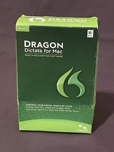 Nuance Dragon Dictate for Mac Version 3 Speech Recognition Software & Headset - Picture 1 of 4