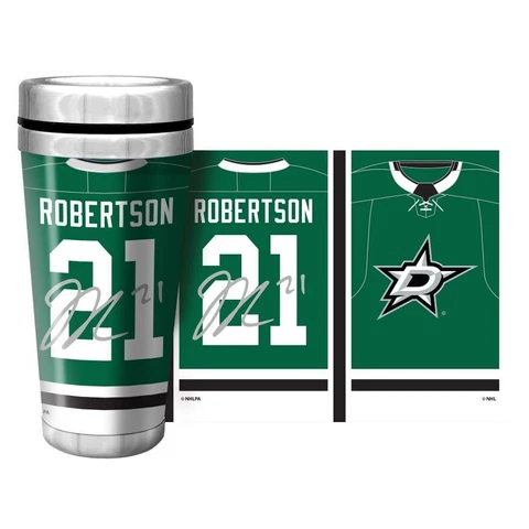 NEW! JASON ROBERTSON TRAVEL TUMBLER 16oz MUG DALLAS STARS PLAYER JERSEY LICENSED Cover