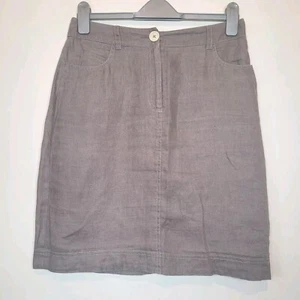 Boden Womens Skirt Linen Light Brown Size 10 L - Picture 1 of 4