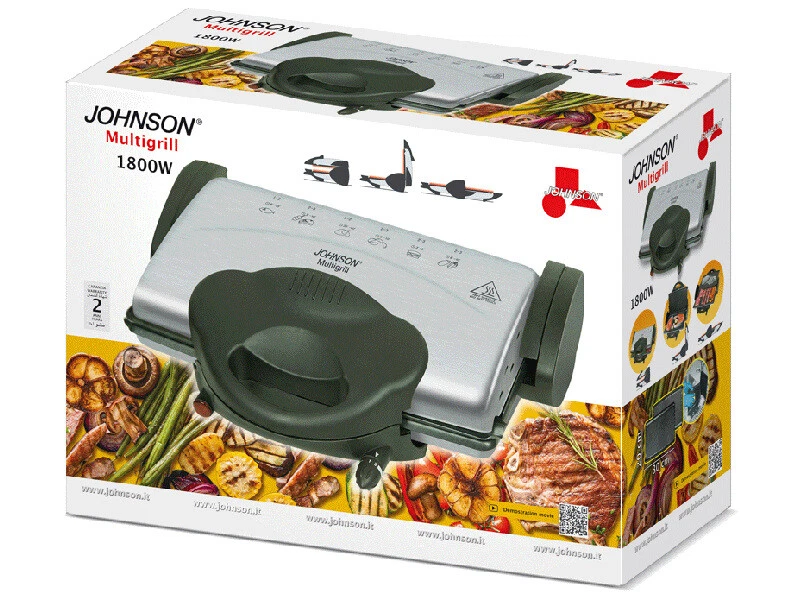Bistecchiera Johnson Multigrill 1800 W Apertura 180° Piastra 20X30CM - Immagine 1 di 1