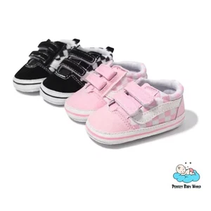 Infant Plaid Patterned Baby Casual Shoes Comfortable Baby Crib Shoes For Babies - Picture 1 of 9