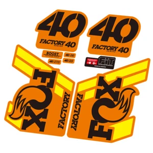 Calcomanías adhesivas para horquilla 2020 Fox 40 Fit Factory DH MTB bicicleta de montaña naranja amarillo - Imagen 1 de 2