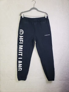 Helmut Lang Girls Pants Large Black Cotton Drawstring Tapered Leg Jogger Active - Picture 1 of 20