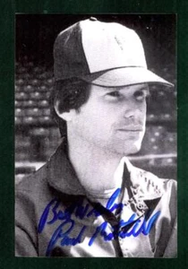 #0558, 4" x 6" Photo Card, Signed-Autographed, Paul Mitchell, Milwaukee Brewers - Picture 1 of 2