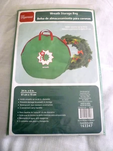 Real Organized NIP 24”x 6 Green Holiday Wreath Waterproof Strong Storage Bag - Picture 1 of 6