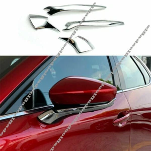 For Mazda CX-30 2020-2022 ABS Chrome Rear View Side Door Mirror Strip Trim Decor - Foto 1 di 9