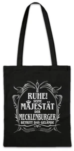 Seine Majestät Der Mecklenburger Hipster Bag Stofftasche Stoffbeutel Rostock - Picture 1 of 1