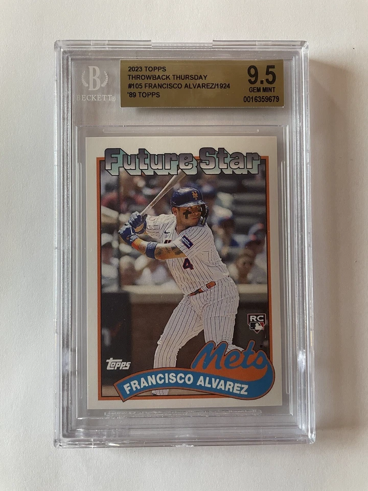 2023 Topps TBT - 1989 Topps Future Star Design #105 Francisco Alvarez (RC) - Image 1 of 2