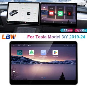 Android Car Radio Passenger Entertainment Screen Fit For Tesla Model Y 2021-2024 - Foto 1 di 11