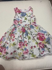 The Children's Place Girls Dress Size 7/8 White with Flowers Occasion