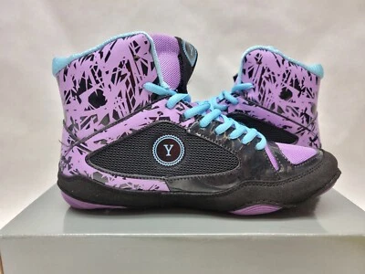YES! ATHLETICS Yes ! Athletics Wrestling Shoes Womens Girls Blue Purple MMA Boxing W202016