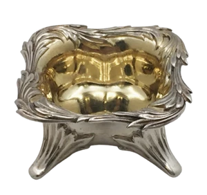 Tiffany & Co. Sterlingsilber 1879 Chrysanthemenmuster offenes Salz Jugendstil - Bild 1 von 7