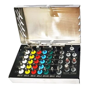 Dental Implant 35 Integral Stopper Drills with Drivers and Keys Complete Kit - Picture 1 of 1