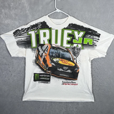 A1 Martin Truex Jr 2017 Champion Nascar Racing T Shirt Adult 2XL XXL White Mens Cover