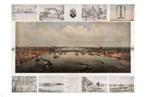 the BRIDGE at st. louis MISSOURI Wahrzeichen POSTER 1874 20x30 ARCHITEKTUR - Bild 1 von 1