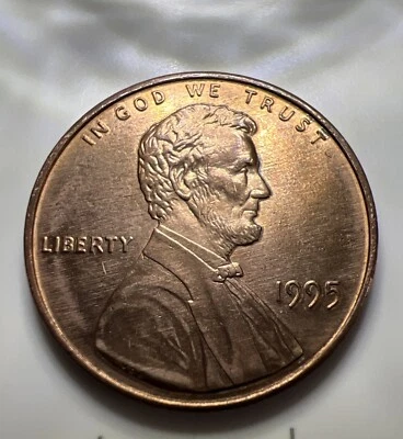 1995 P Penny Doubled Die Ear DDO-003 + DDR-002 MS Red Mint Error Gem - Image 1 of 4