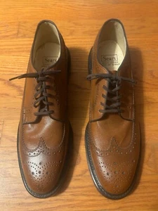 Sears 74607 Hombres Punta de Ala Oxfords Zapatos Marrón Cuero Genuino Con Cordones Talla 12 B - Imagen 1 de 13