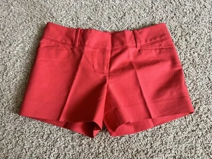 The Limited Coral Orange Tailored Shorts 4 Inch Inseam Size 10P (F6) - Picture 1 of 5