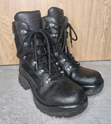 Botas tácticas HAIX Airpower P6 para hombre talla 6W cuero negro alta policía militar Foto 1 de 4