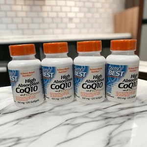 CoQ10 Coenzyme Q10 Doctor's Best brand 100 mg 120 caps (lot of 4 - 480 caps) - Picture 1 of 1