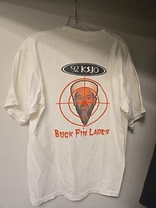 Vintage "KSJO" Rock & Roll Radiosender T-Shirt "Buck Fin Laden" Einzelnaht - Bild 1 von 5