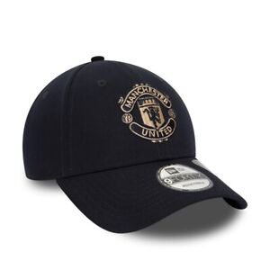 Manchester United Black & Gold New Era 9Forty Adjustable Hat Official Licensed