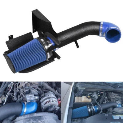 4" Black Cold Air Intake+Heat Shield Kit For 99-06 GMC/Chevy V8 4.8L/5.3L/6.0L - Image 1 of 4