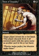 MTG magic cards 1x x1 Light Play, English Hint of Insanity Odyssey